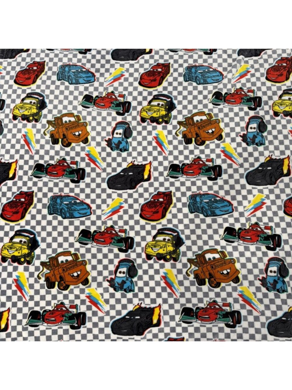 Disney Pixar CARS Checker Kohl's Big One Oversized Plush Throw Blanket 60”x72”